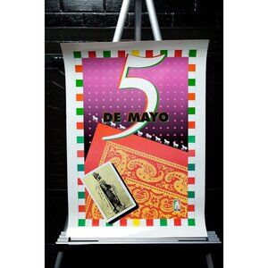 1990's 5 De Mayo Mexico Travel Poster General Ignacio Zaragoza Inehrm Vintage